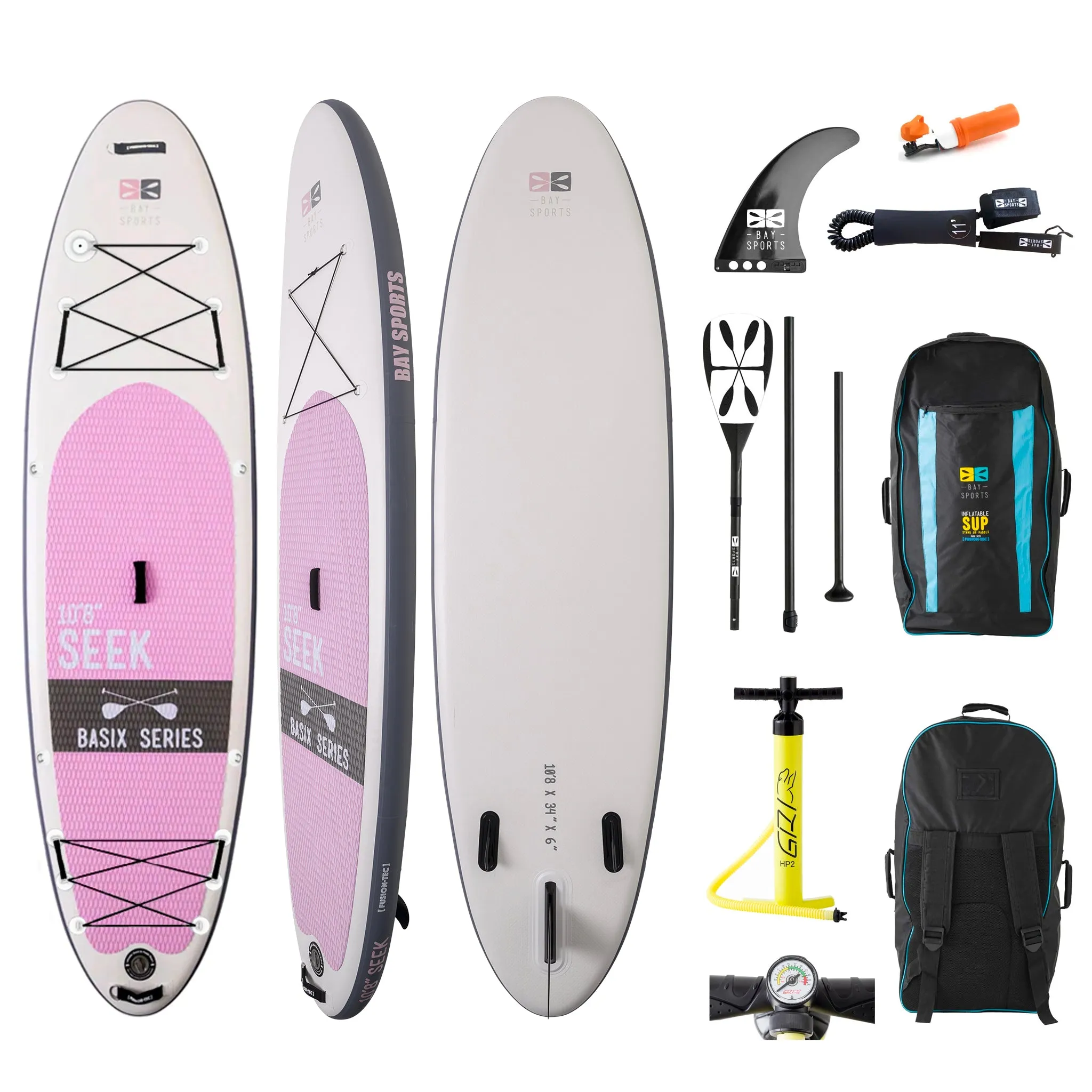 10'8" Seek (BasiX Series) - Inflatable Stand Up Paddle Board Package