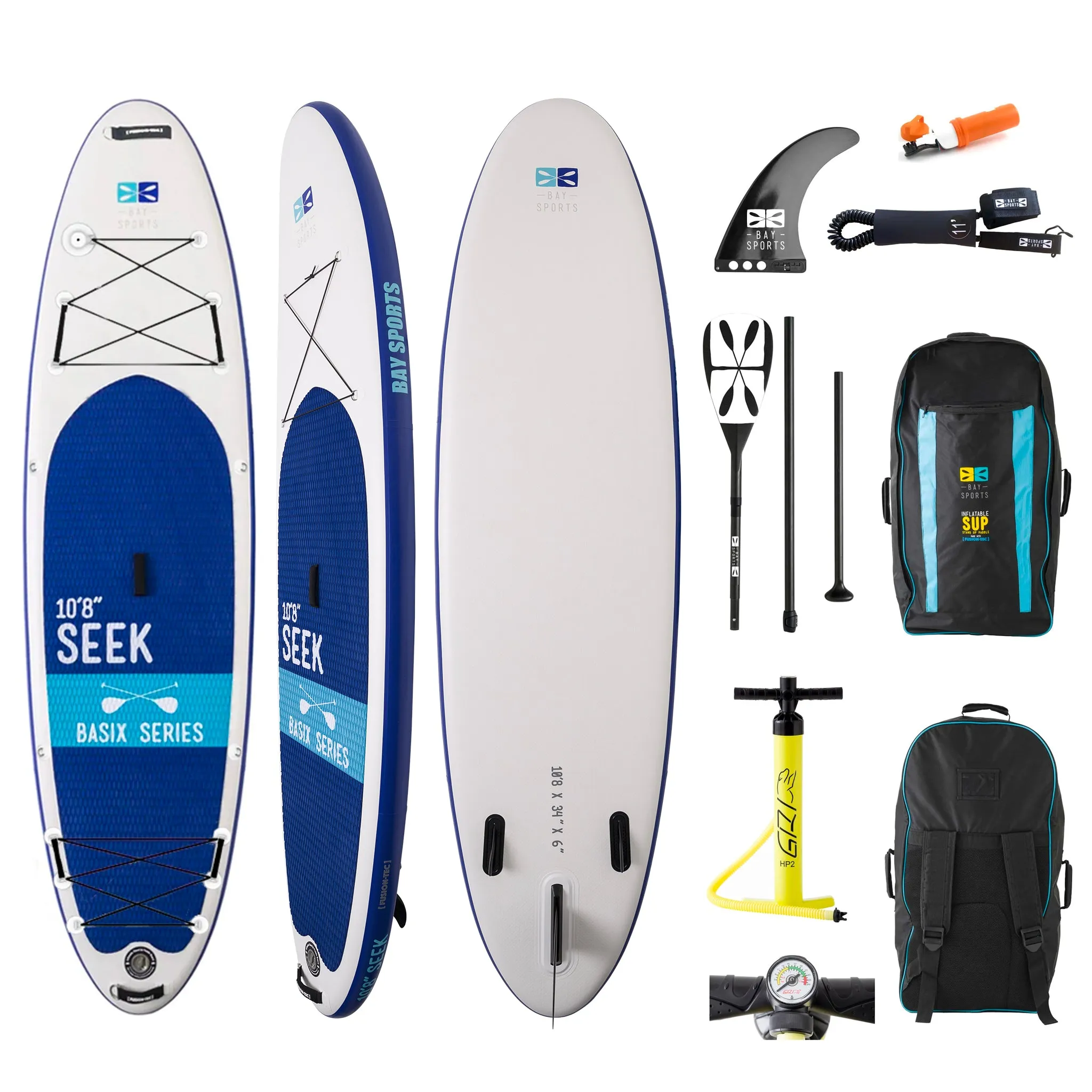 10'8" Seek (BasiX Series) - Inflatable Stand Up Paddle Board Package