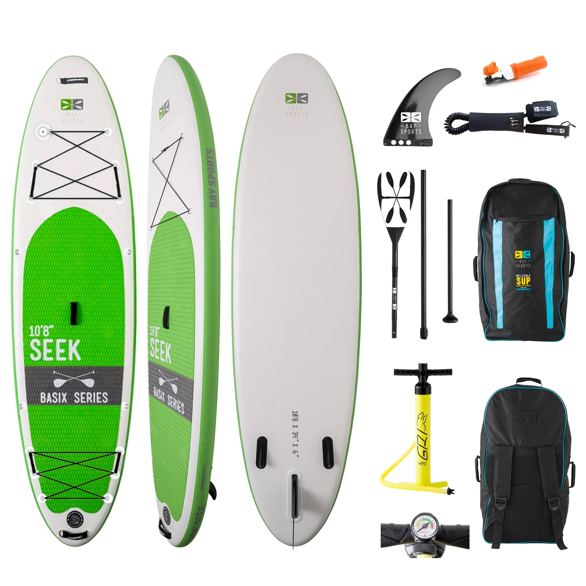 10'8" Seek (BasiX Series) - Inflatable Stand Up Paddle Board Package