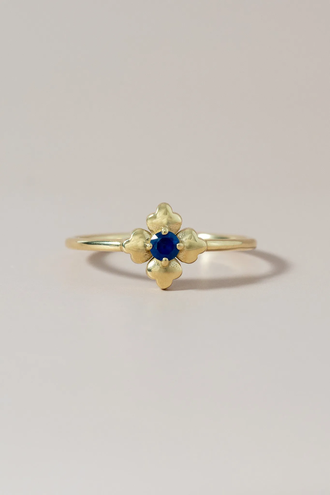 14K Sapphire Clover Talavera Ring