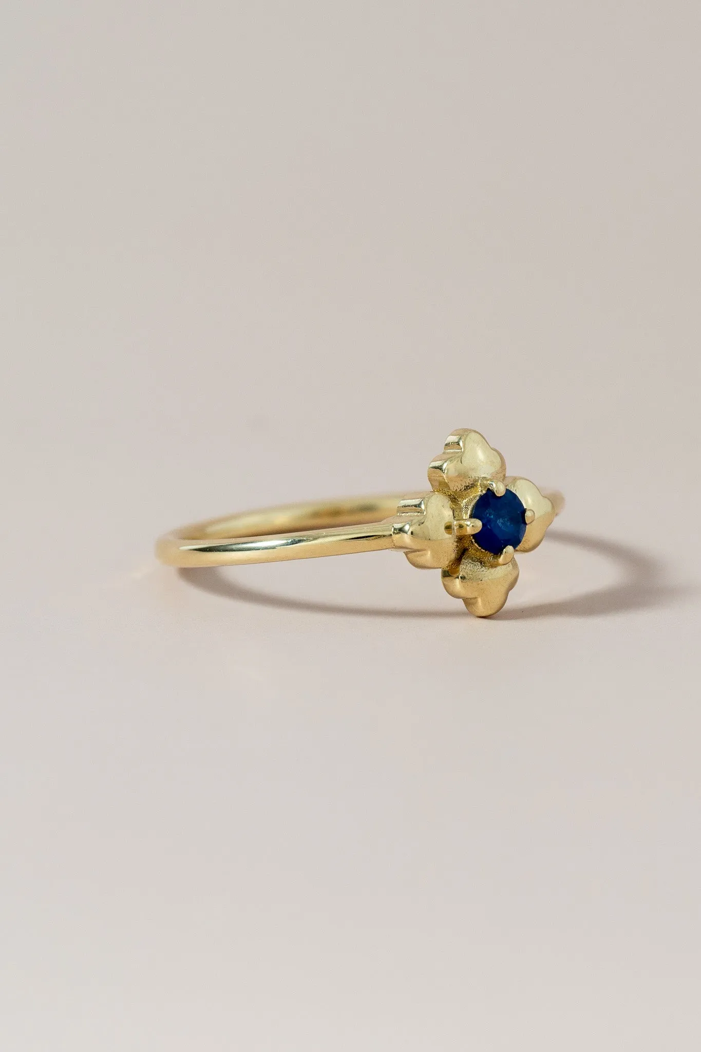 14K Sapphire Clover Talavera Ring