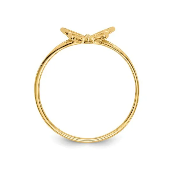 14K Yellow Gold Butterfly Ring