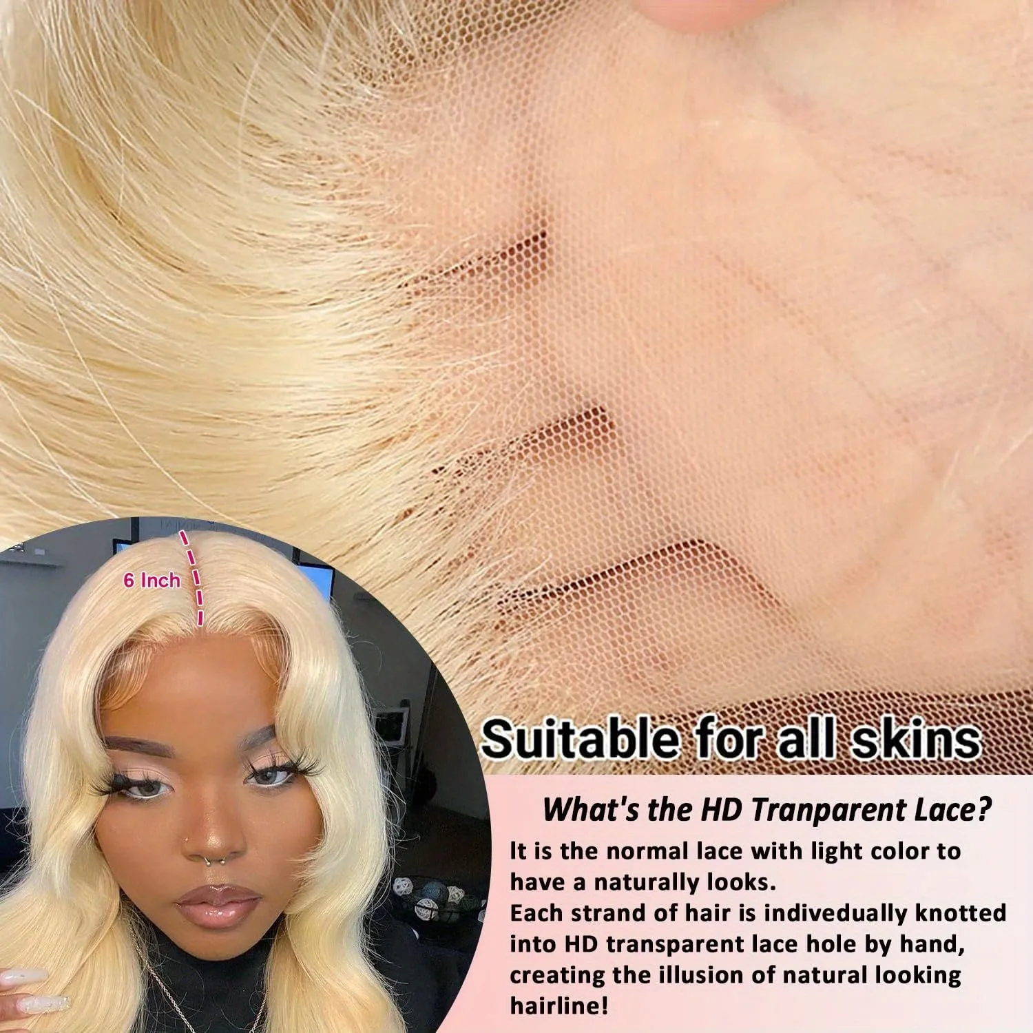 18A 30 Inch 613 Lace Front Wig Human Hair 13x5 HD Transparent Body Wave Wigs Human Hair Blonde Lace Front Wigs Human Hair Pre Plucked Glueless Wigs Human Hair Blonde Lace Frontal Human Hair Wigs 250% Density