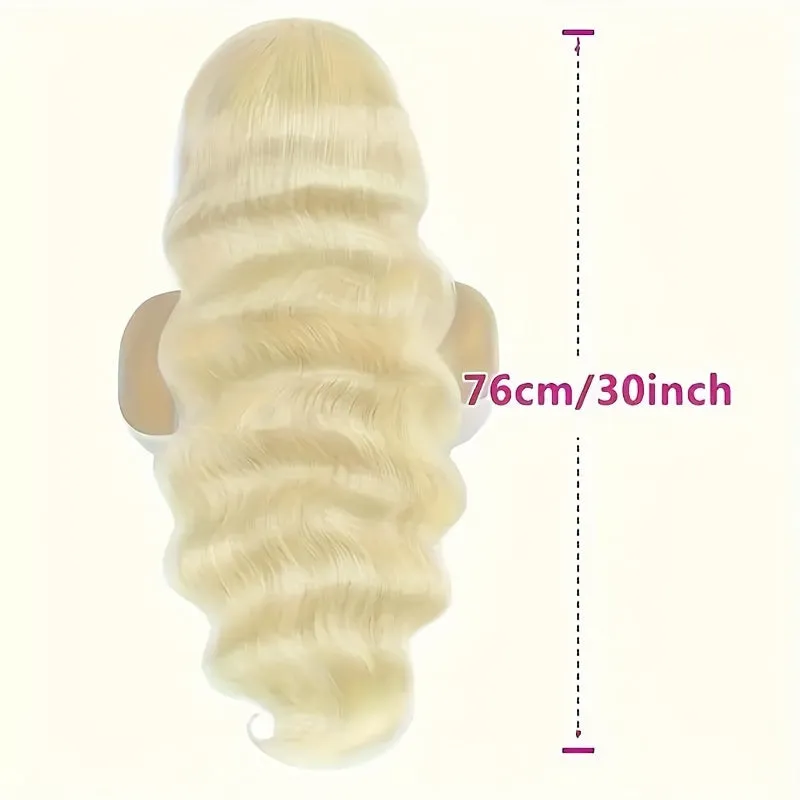 18A 30 Inch 613 Lace Front Wig Human Hair 13x5 HD Transparent Body Wave Wigs Human Hair Blonde Lace Front Wigs Human Hair Pre Plucked Glueless Wigs Human Hair Blonde Lace Frontal Human Hair Wigs 250% Density