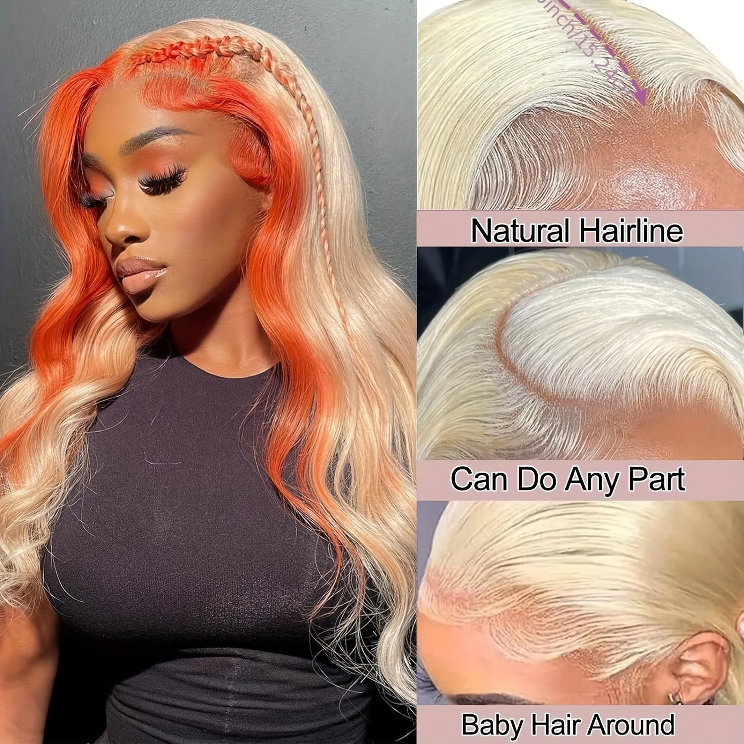 18A 30 Inch 613 Lace Front Wig Human Hair 13x5 HD Transparent Body Wave Wigs Human Hair Blonde Lace Front Wigs Human Hair Pre Plucked Glueless Wigs Human Hair Blonde Lace Frontal Human Hair Wigs 250% Density