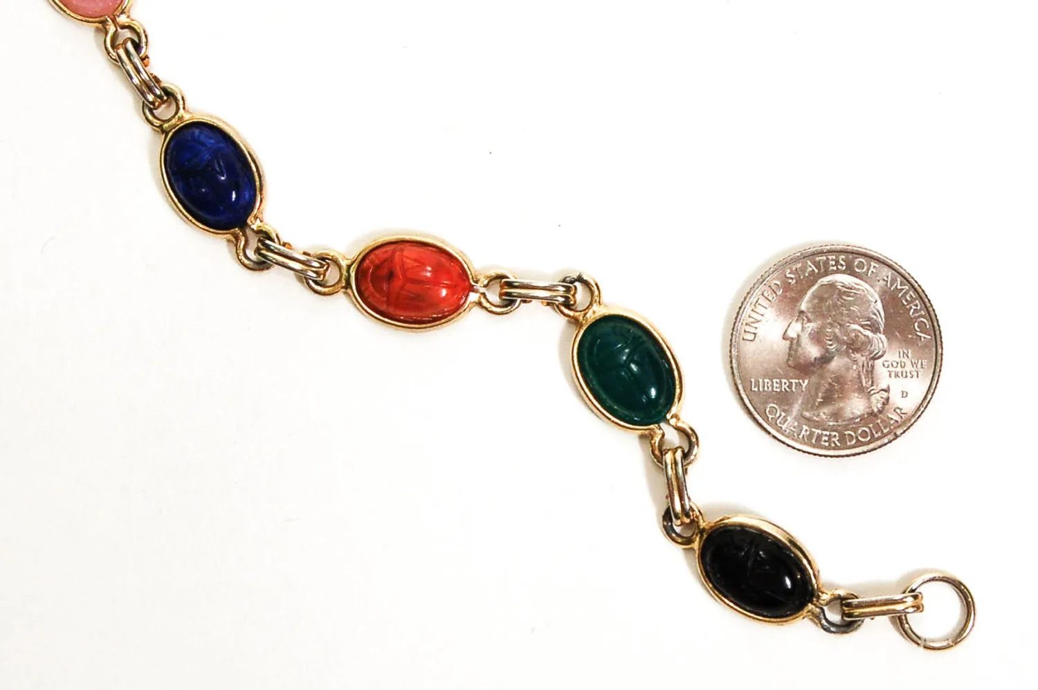 1960's Colorful Scarab Bracelet