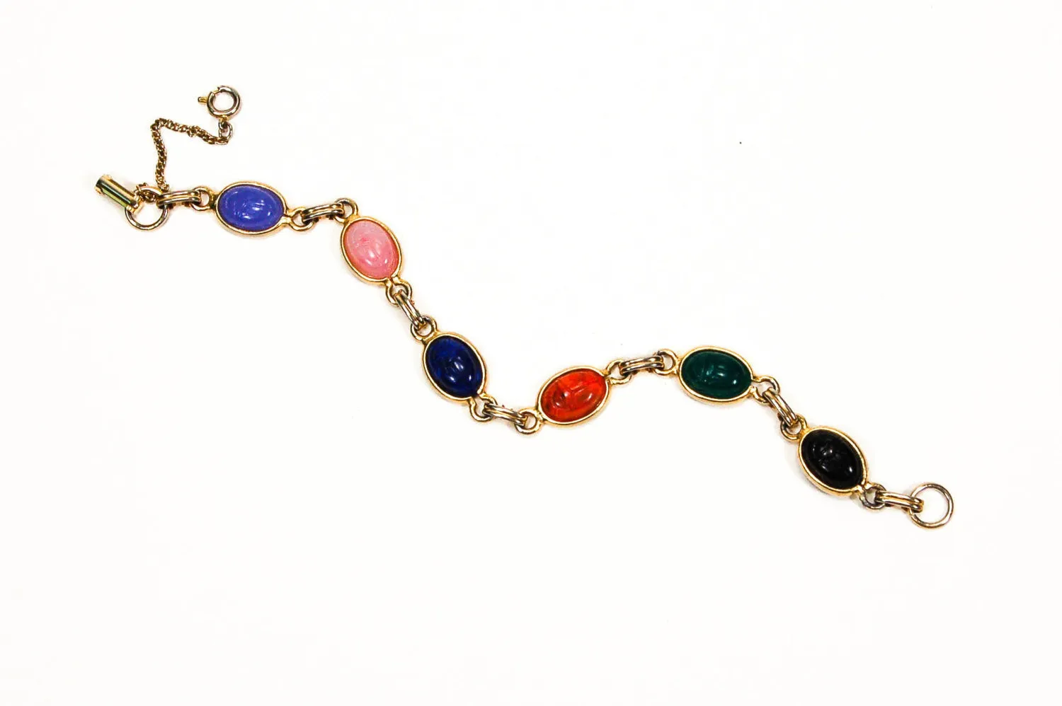 1960's Colorful Scarab Bracelet