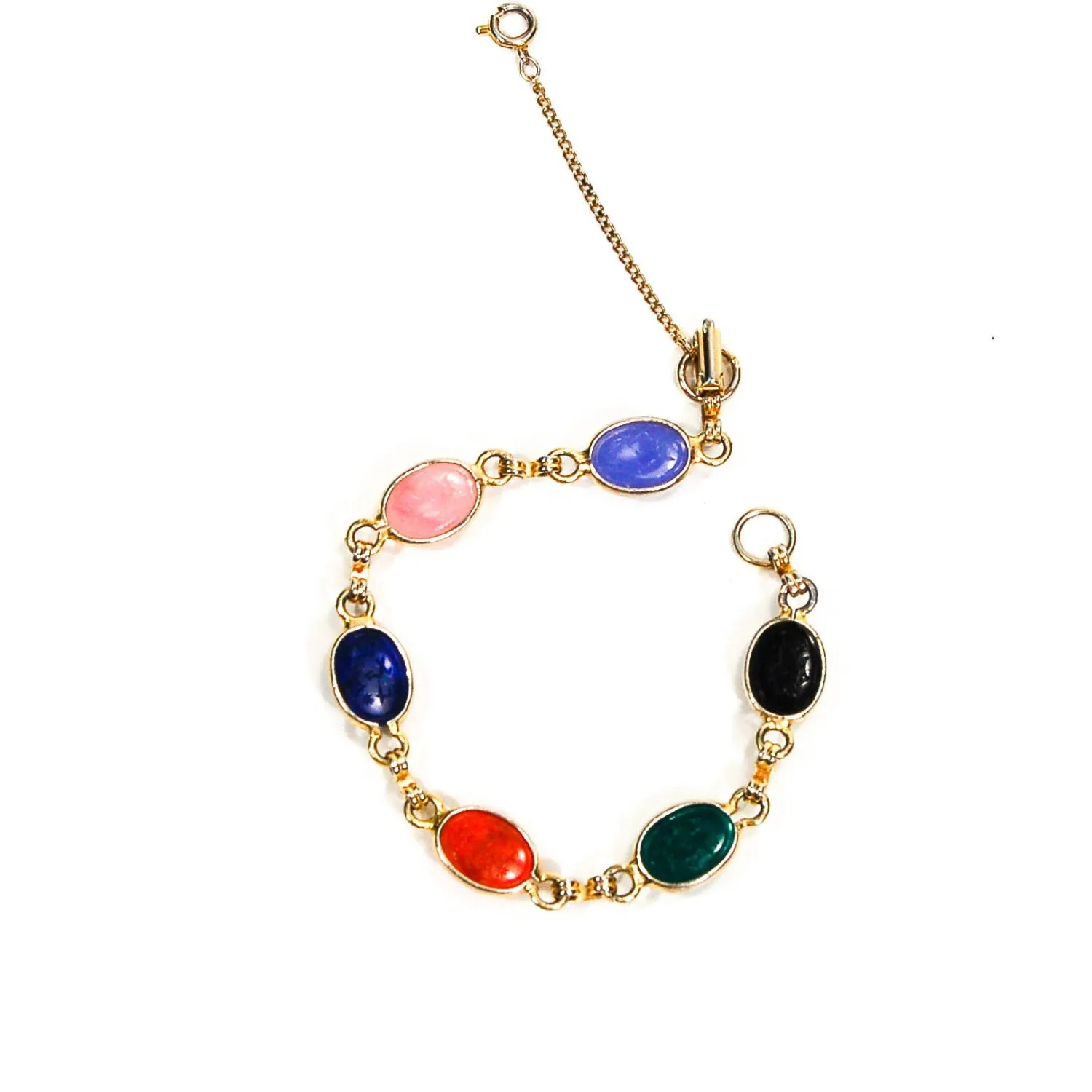 1960's Colorful Scarab Bracelet