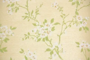 1960s Floral Vintage Wallpaper