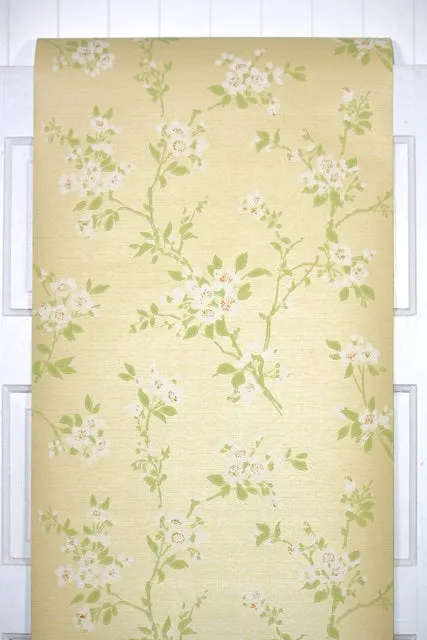 1960s Floral Vintage Wallpaper