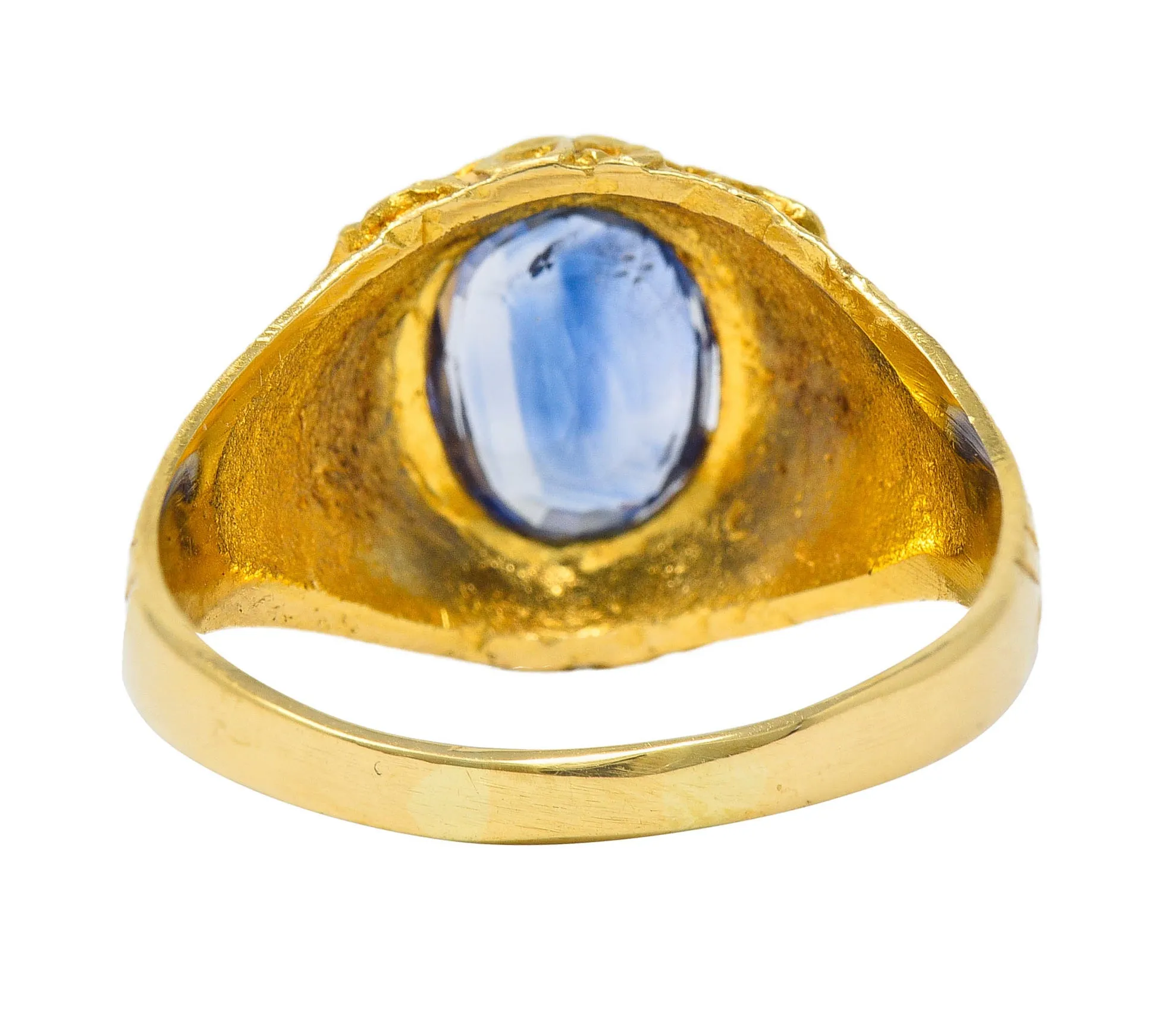 1962 Italian 1.50 CTW Sapphire 18 Karat Gold Gemstone Ring