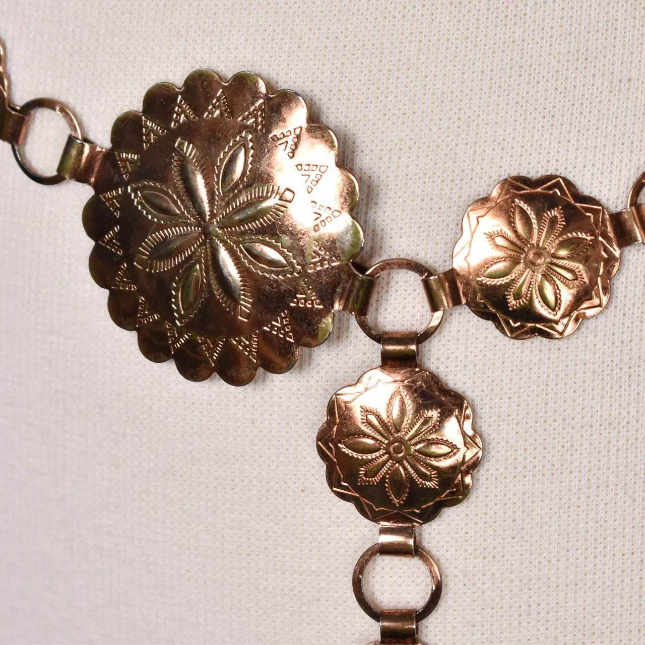 1980s Copper Concho Style Belt