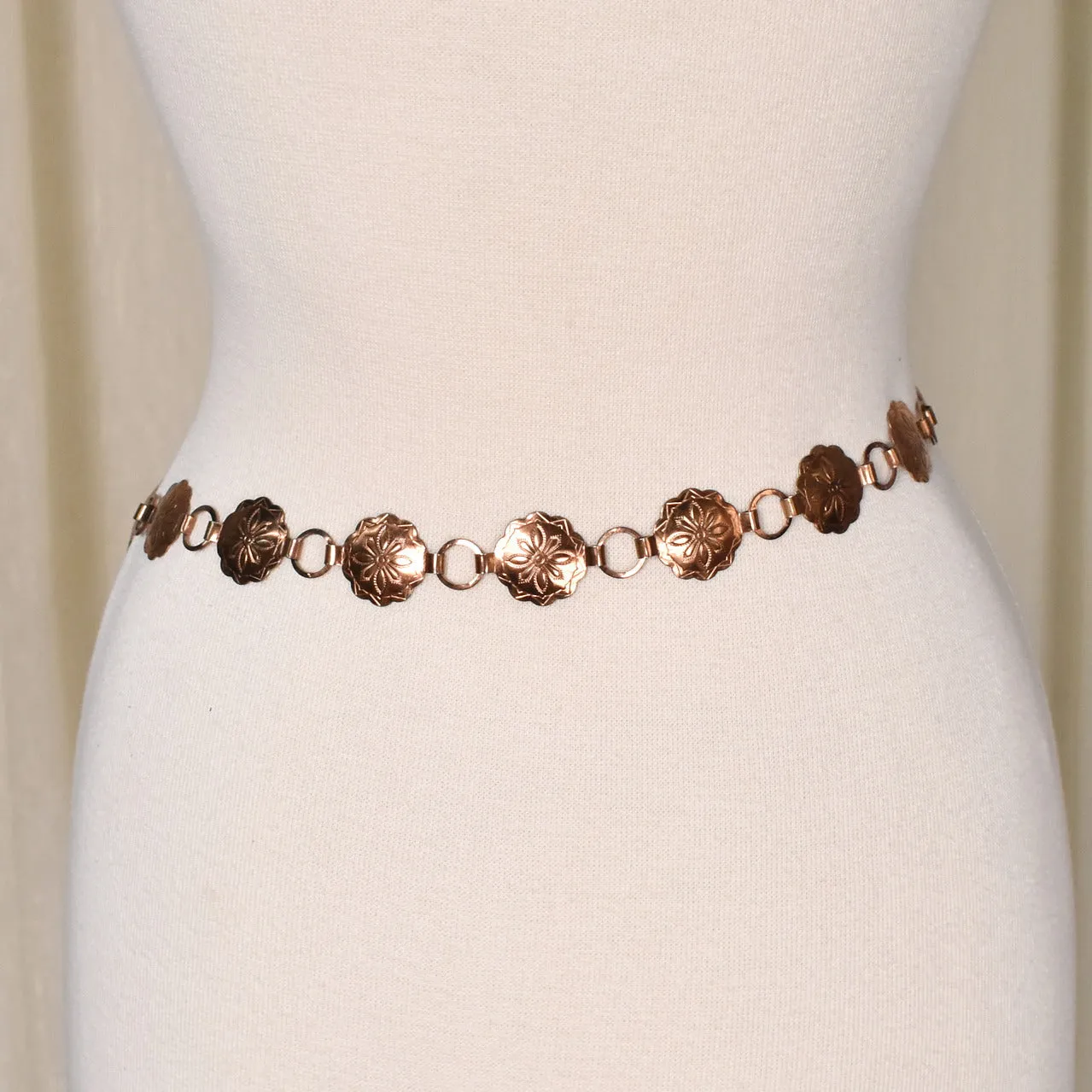 1980s Copper Concho Style Belt