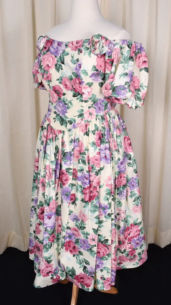 1990s Floral McClintock Dress