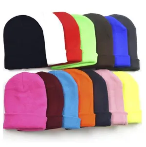 28 Colors Fashion Knitted Neon Women Beanie Girls Casual Cap Women's Warm Hats Unisex