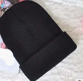 28 Colors Fashion Knitted Neon Women Beanie Girls Casual Cap Women's Warm Hats Unisex