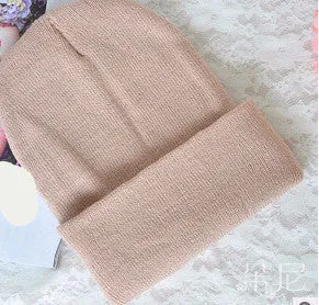 28 Colors Fashion Knitted Neon Women Beanie Girls Casual Cap Women's Warm Hats Unisex