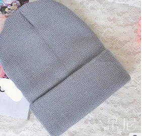 28 Colors Fashion Knitted Neon Women Beanie Girls Casual Cap Women's Warm Hats Unisex