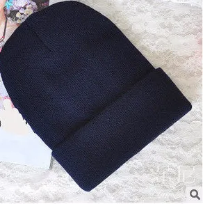 28 Colors Fashion Knitted Neon Women Beanie Girls Casual Cap Women's Warm Hats Unisex