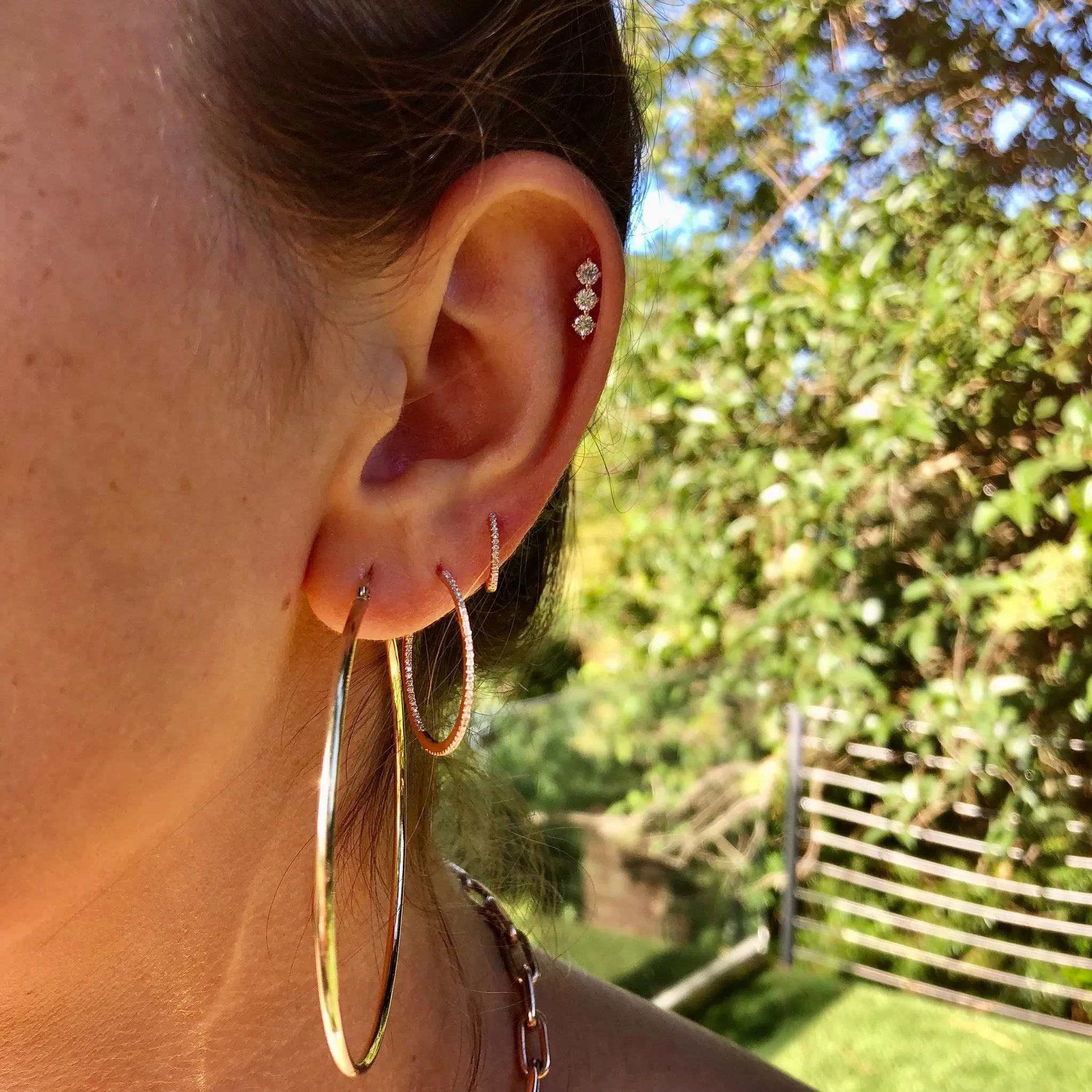 2" Skinny Hoop Earrings