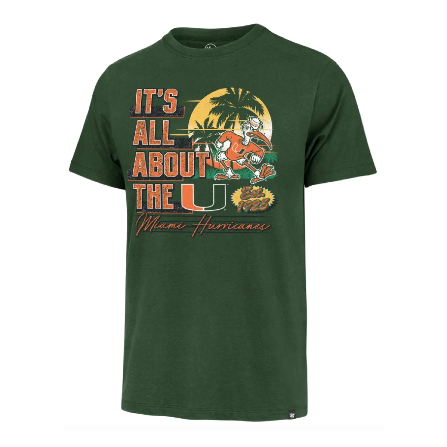 '47 Brand Miami Hurricanes Green It's All About The U Vintage T-Shirt