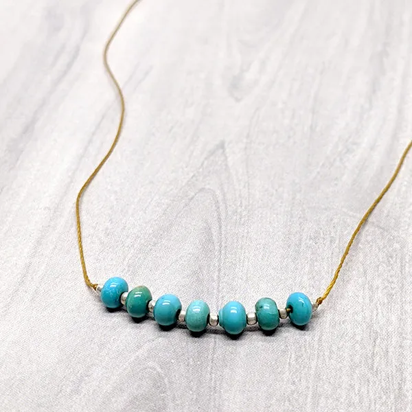 7 Stone Turquoise Necklace