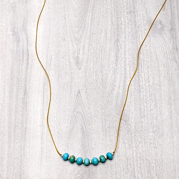 7 Stone Turquoise Necklace