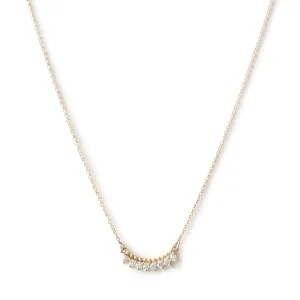 8 Stone Diamond Arched Beaded necklace