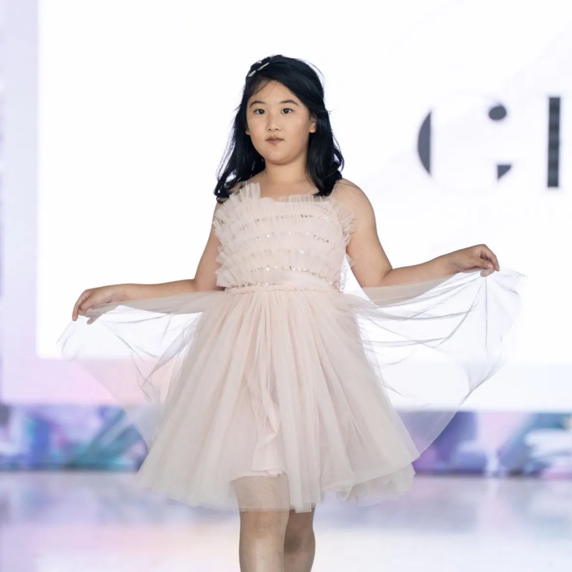 [8/9y] Tutu Du Monde Pink Adjustable Strap Tulle Dress