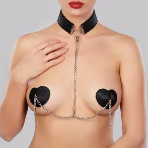 Adore Collar With Detachable Heart Pasties