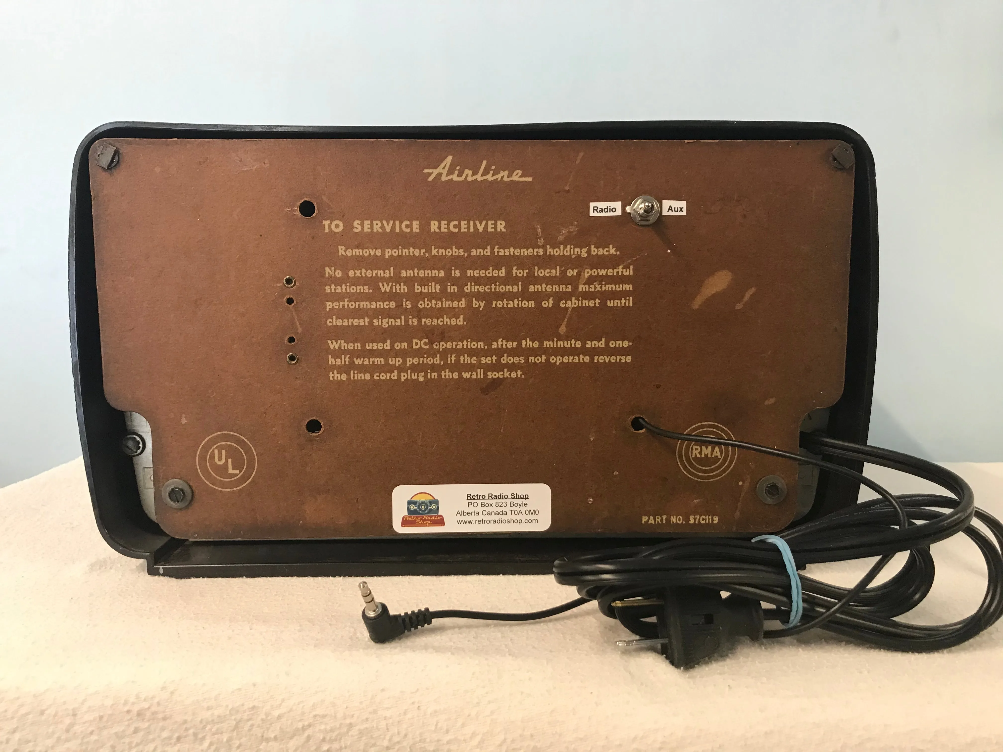 Airline 15-H Tube Radio With Bluetooth input.