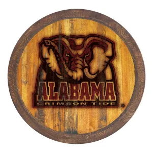 Alabama Crimson Tide: Al Logo - Branded "Faux" Barrel Top Sign