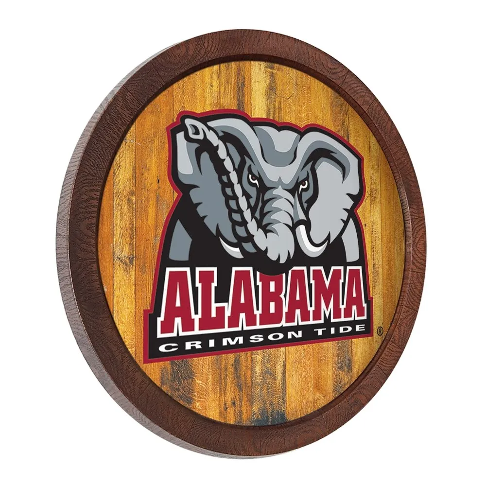 Alabama Crimson Tide: Al Logo - "Faux" Barrel Top Sign