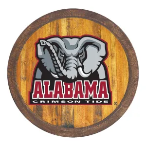 Alabama Crimson Tide: Al Logo - "Faux" Barrel Top Sign