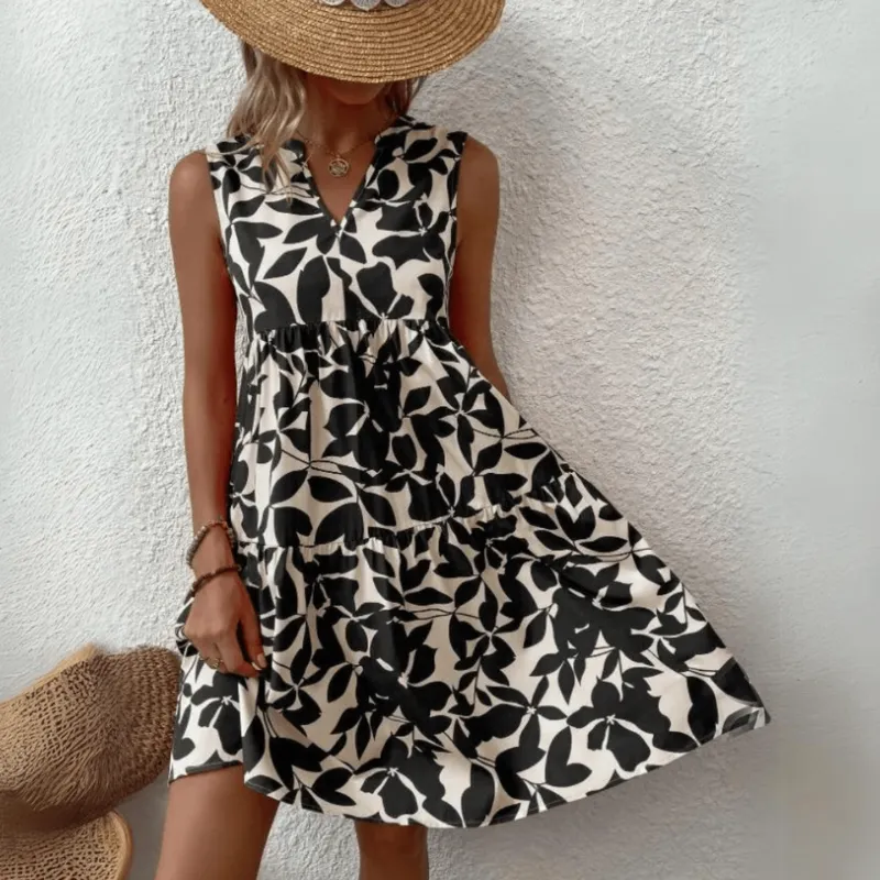 Alma | Women's Sleeveless Floral Summer Dress | Midi