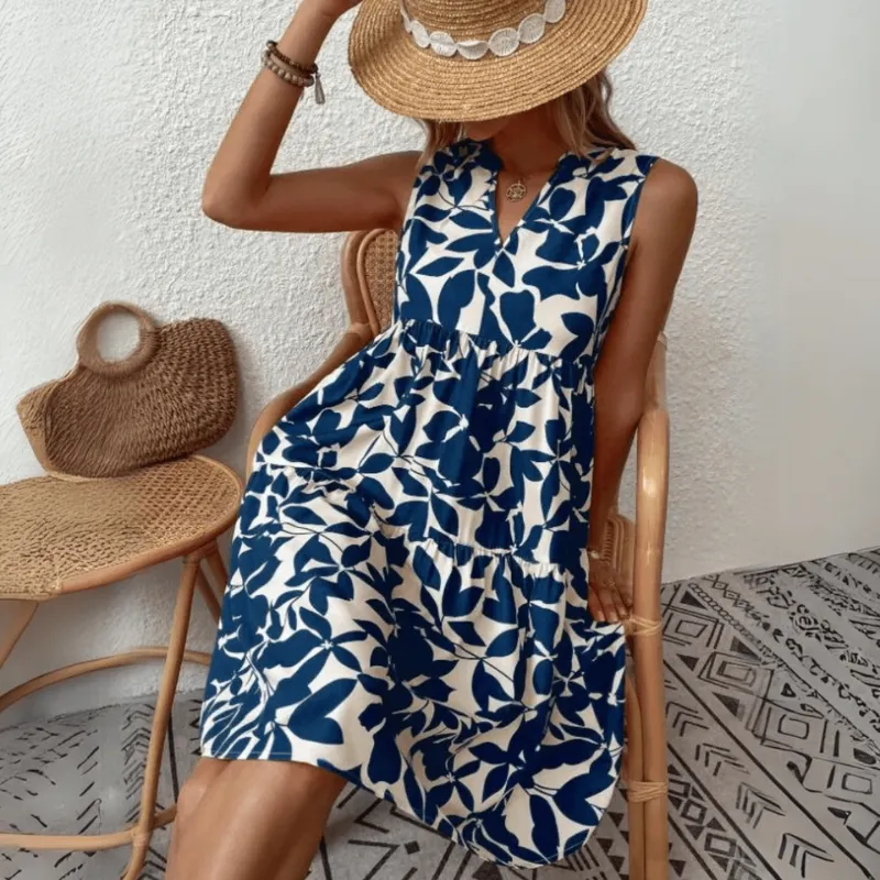 Alma | Women's Sleeveless Floral Summer Dress | Midi