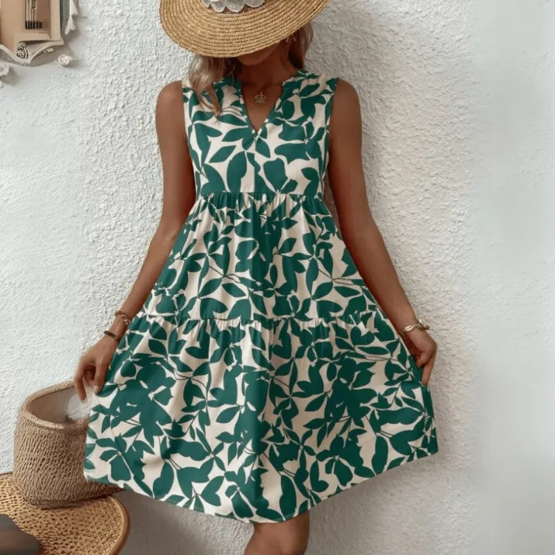 Alma | Women's Sleeveless Floral Summer Dress | Midi