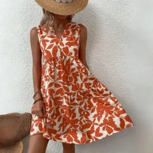 Alma | Women's Sleeveless Floral Summer Dress | Midi