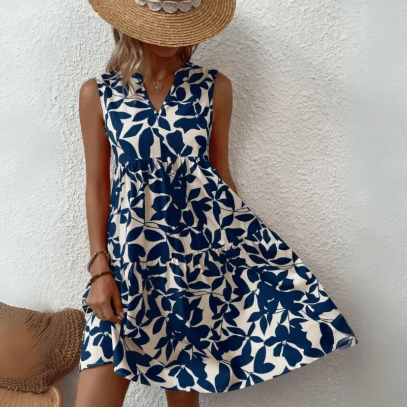Alma | Women's Sleeveless Floral Summer Dress | Midi