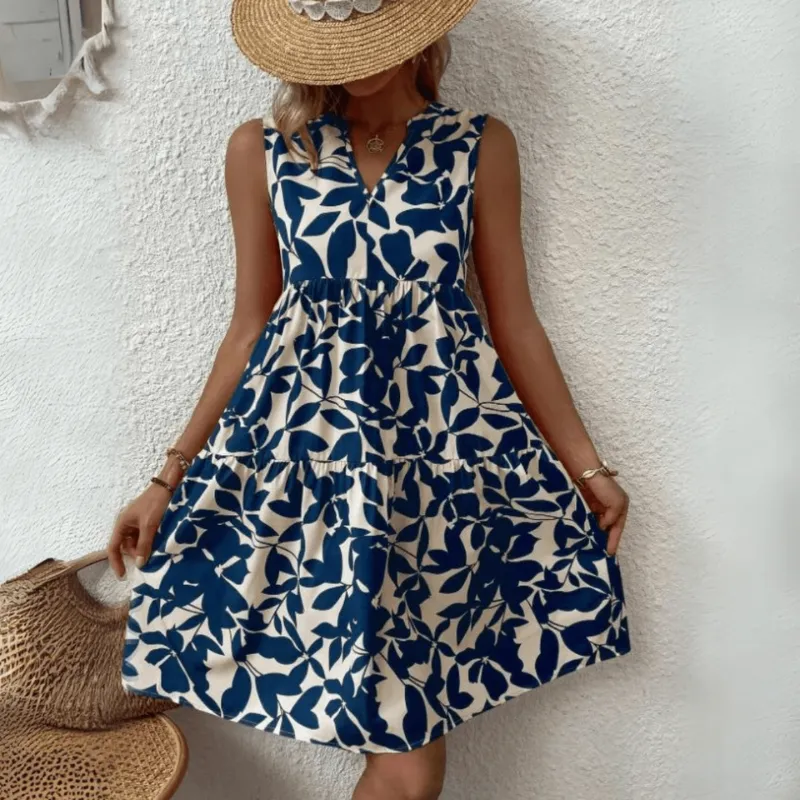 Alma | Women's Sleeveless Floral Summer Dress | Midi