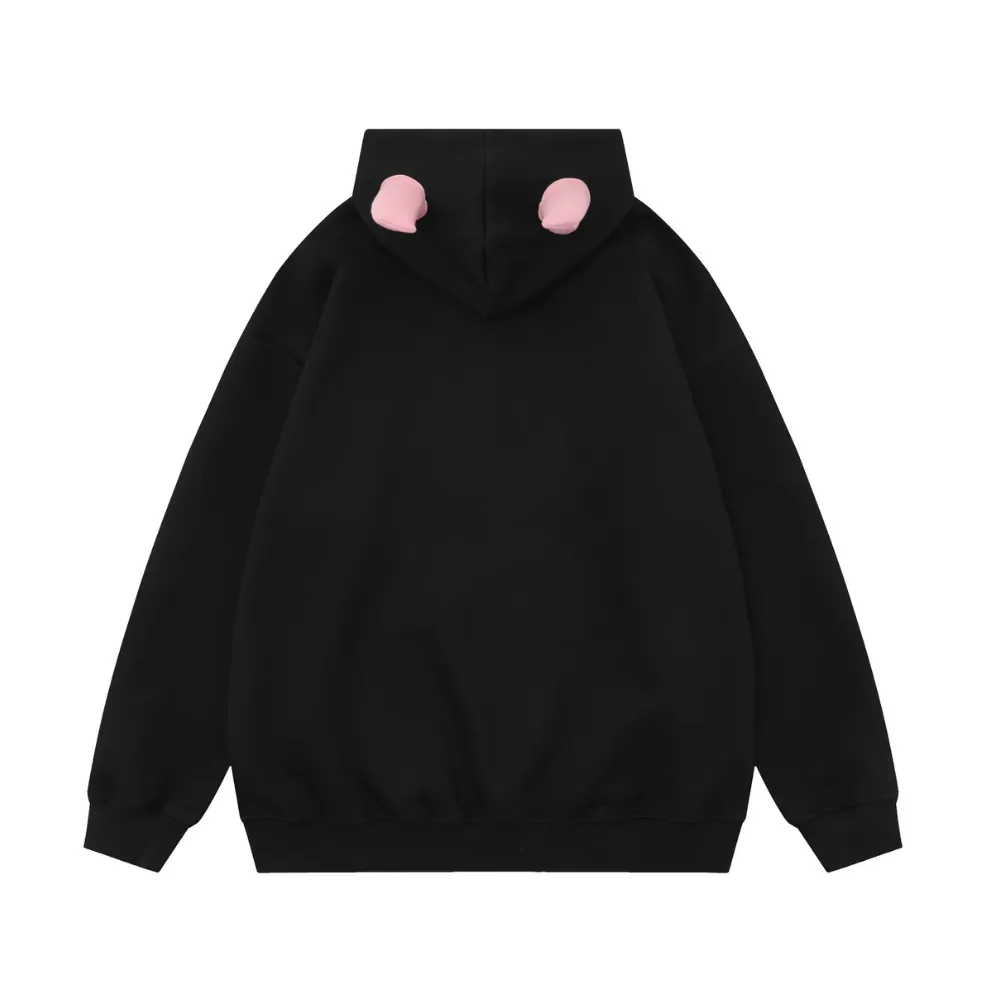 American Bat Embroidery Couple Hoodie