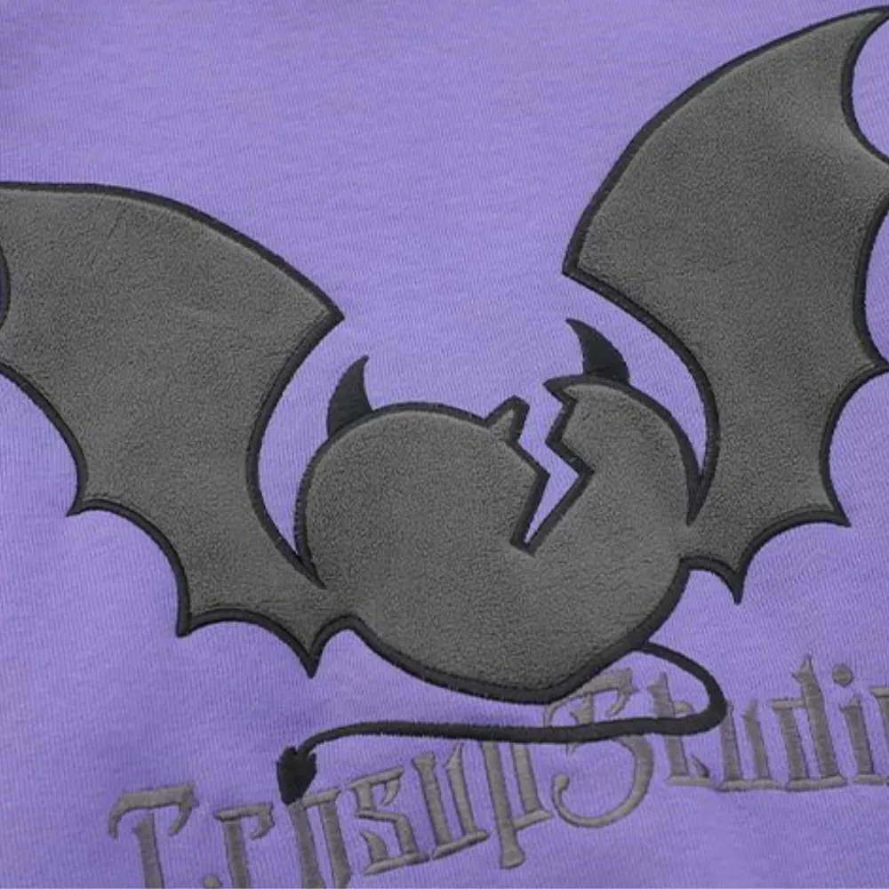 American Bat Embroidery Couple Hoodie