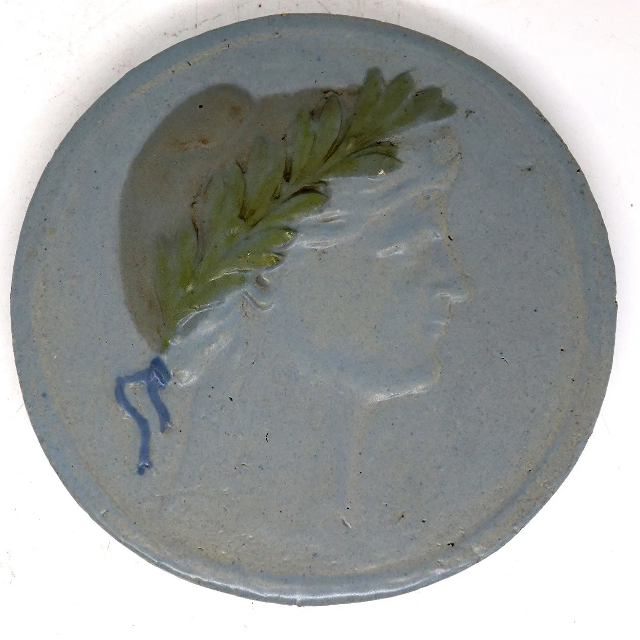 American Denver Terra Cotta Company Polychrome Bas Relief Medallion