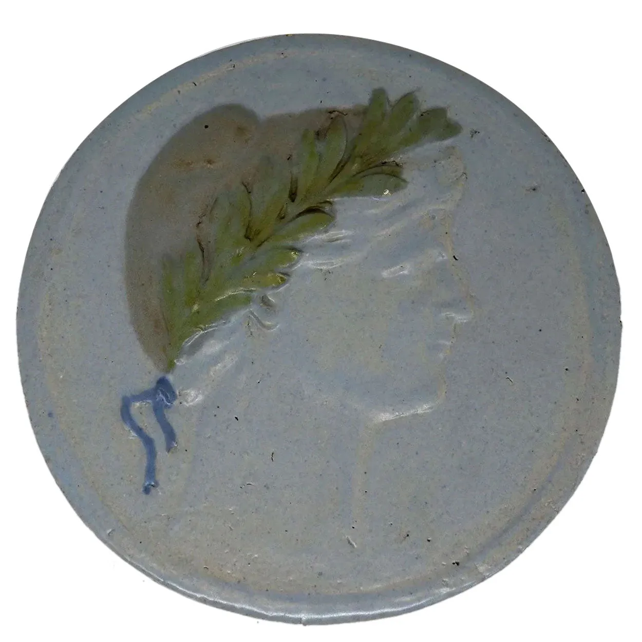 American Denver Terra Cotta Company Polychrome Bas Relief Medallion