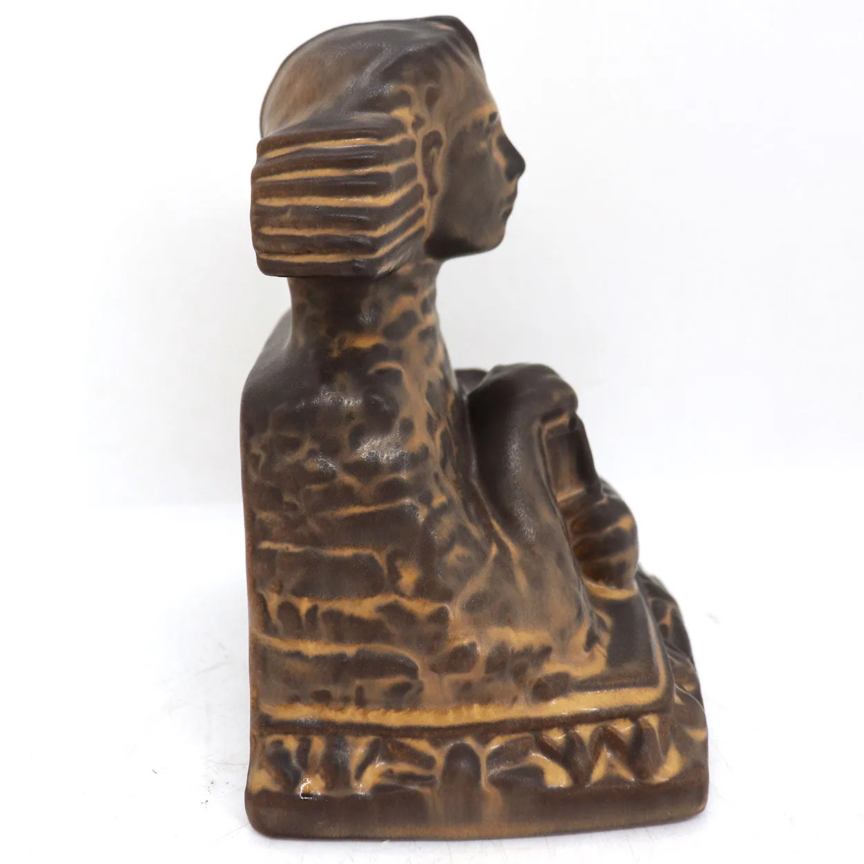 American Rookwood Pottery Matte Brown Glaze Sphinx Bookend
