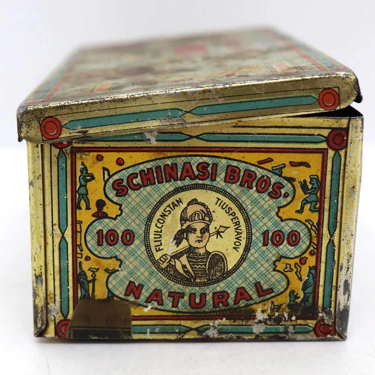 American Tole Tin Litho Schinasi Brothers Egyptian Cigarettes Box