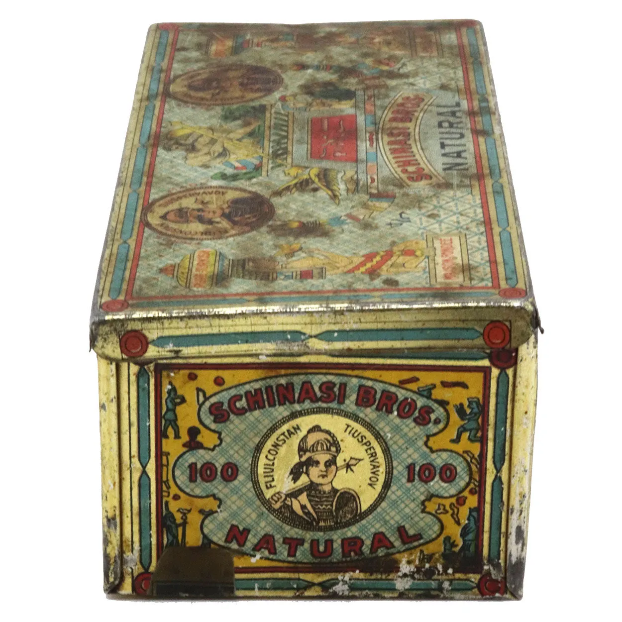American Tole Tin Litho Schinasi Brothers Egyptian Cigarettes Box