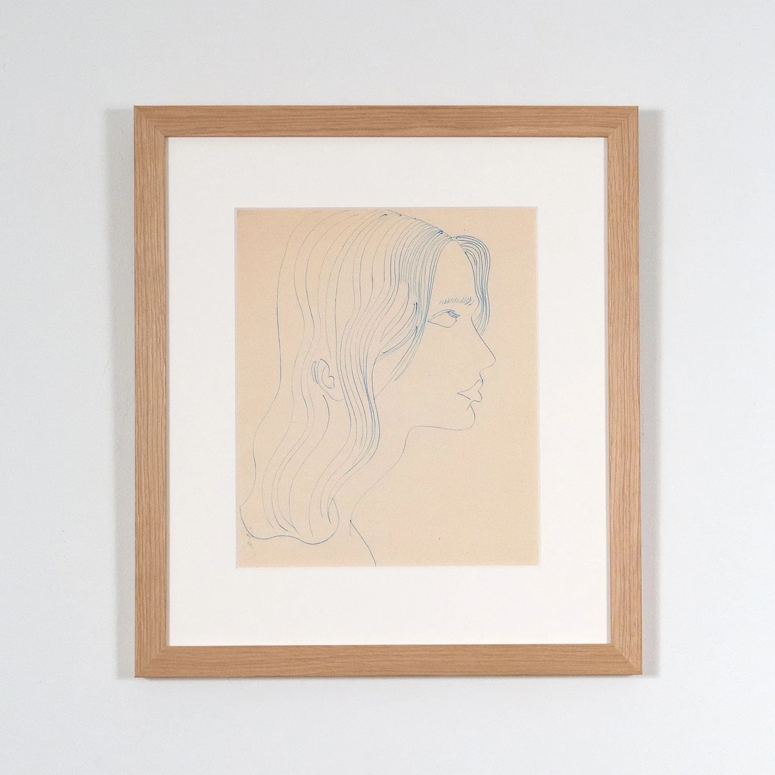 ANDY WARHOL "PORTRAIT OF A LADY 2" DRAWING, 1955