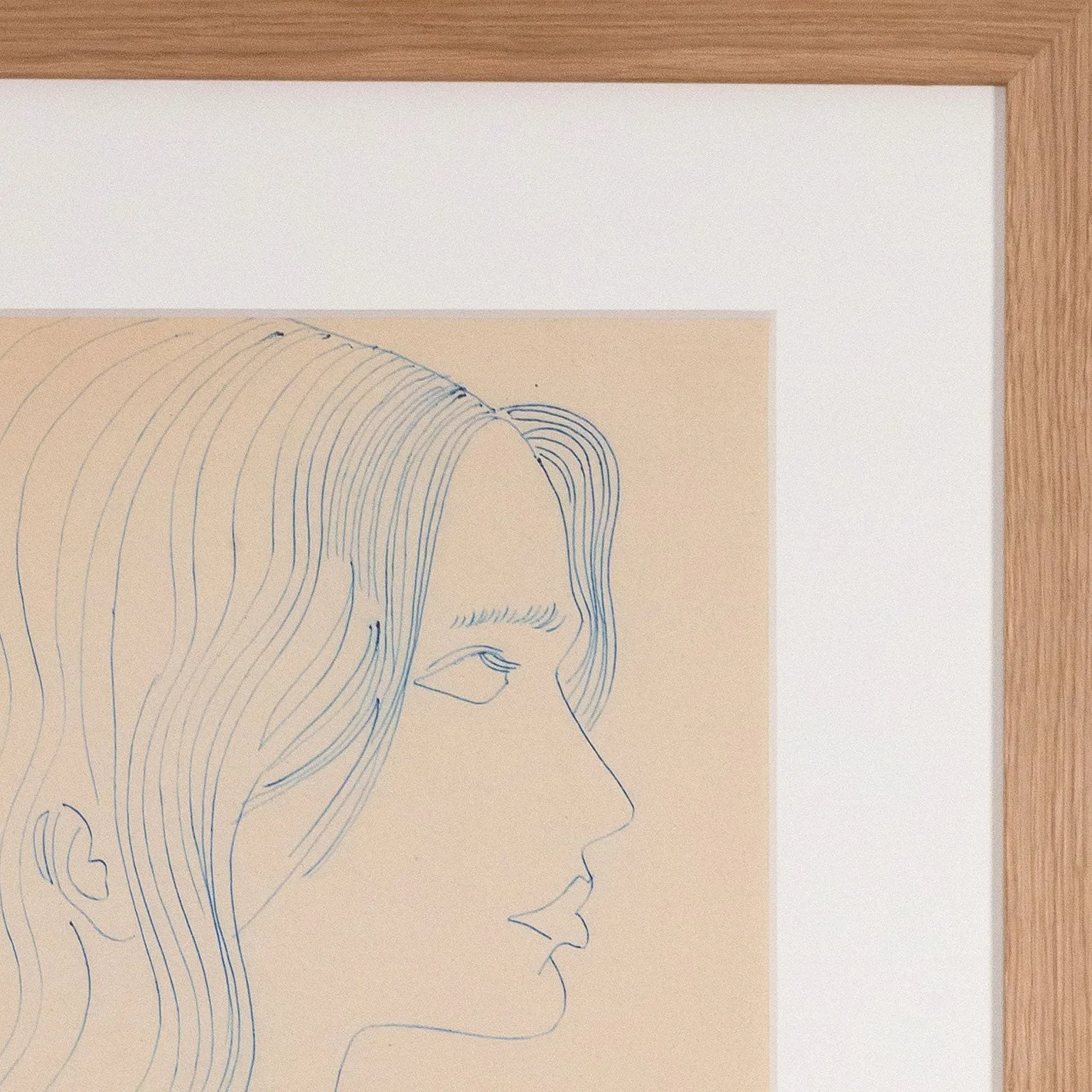ANDY WARHOL "PORTRAIT OF A LADY 2" DRAWING, 1955