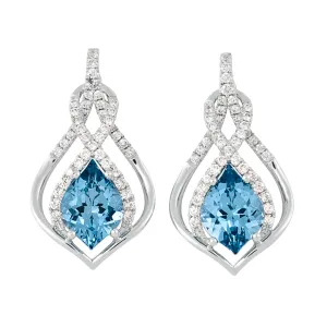 Aqua Blue Spinel Earrings
